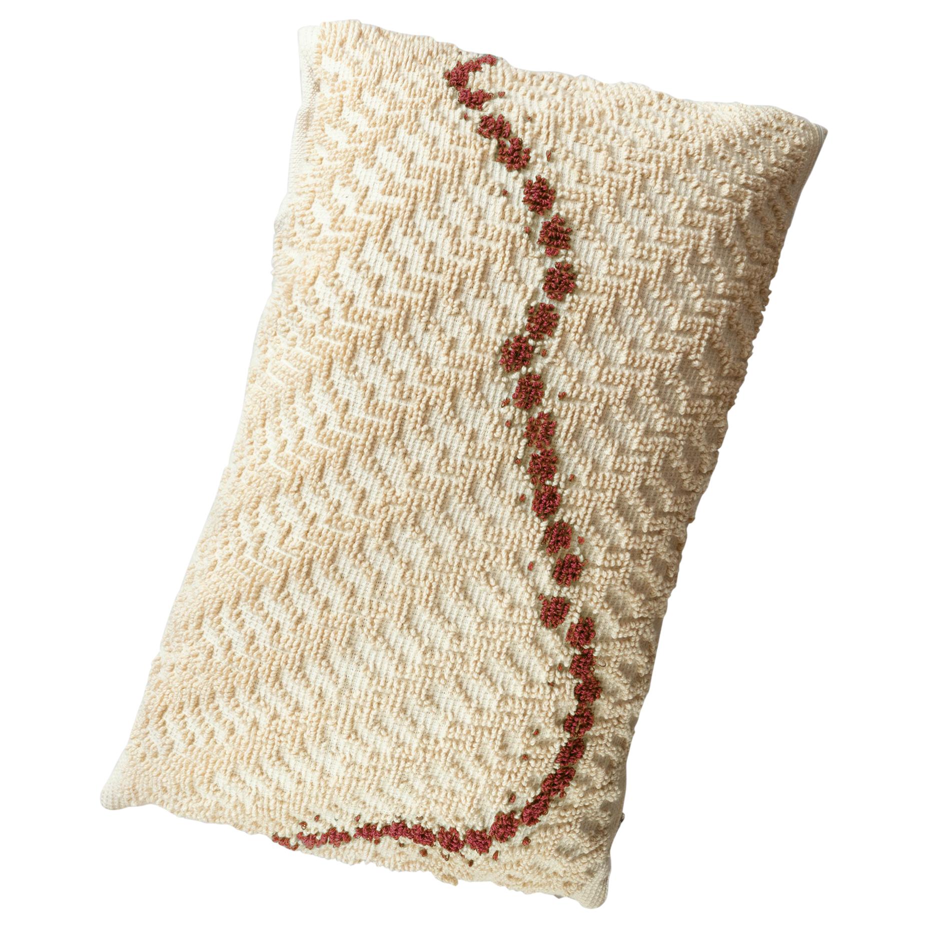 ORMA, Natural White and Brown Cotton Cushion