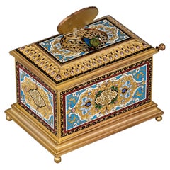Ormolu and Champlevé Enamel Singing Bird Box