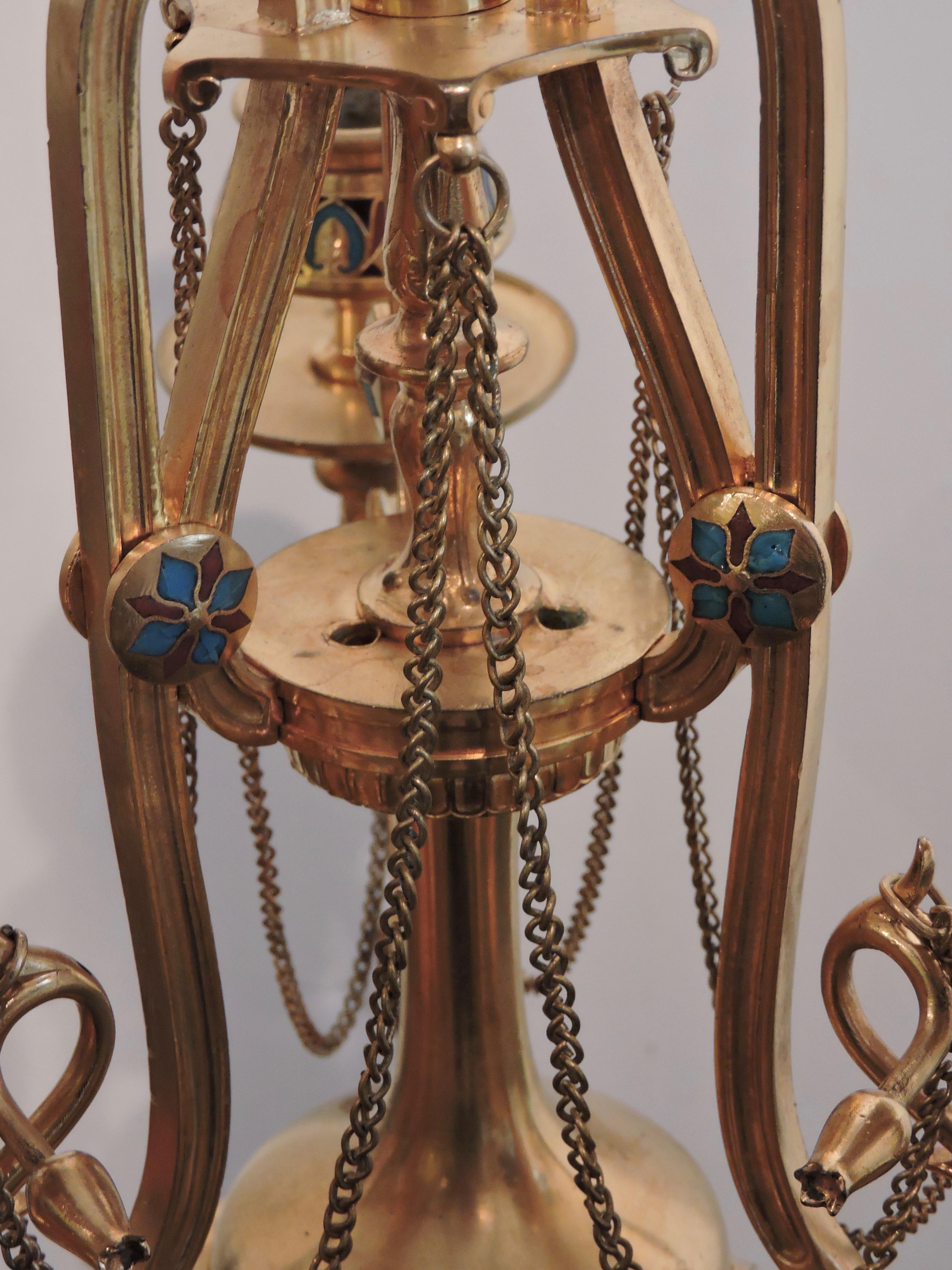 Ormolu and Cloisonné Enamel Three-Piece Clock Garniture by F.Barbedienne 4