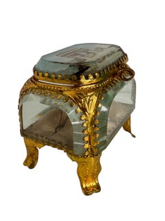 Portagioie Souvenir in Ormolu e vetro, Arco di Trionfo di Parigi, circa 1900