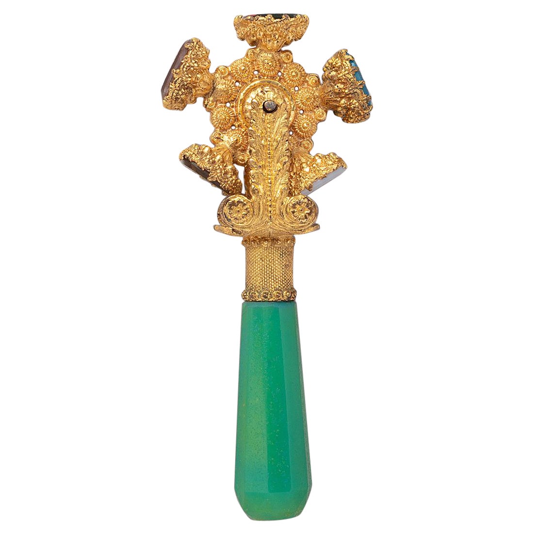 Ruota con ceralacca in vetro e ormolu