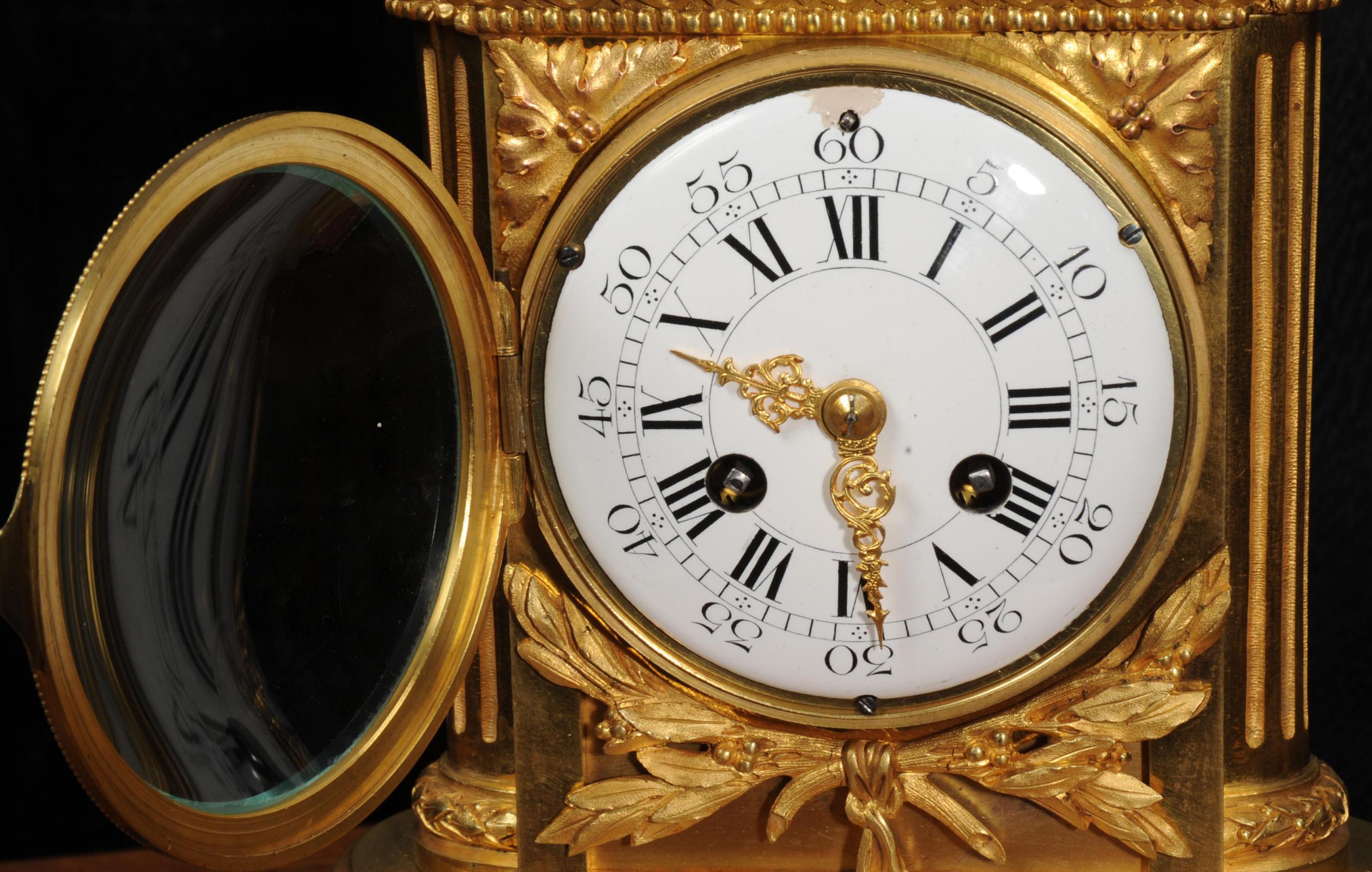 Ormolu and Marble Louis XVI Antique French Clock by Charpentier & Cie, Paris 9