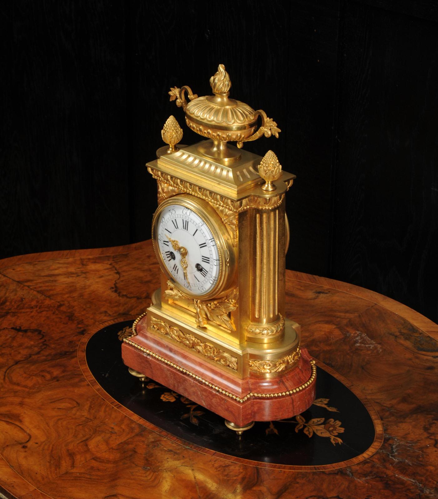 Ormolu and Marble Louis XVI Antique French Clock by Charpentier & Cie, Paris 1