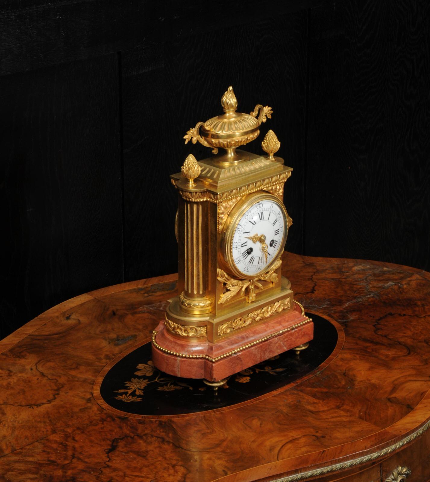 Ormolu and Marble Louis XVI Antique French Clock by Charpentier & Cie, Paris 2