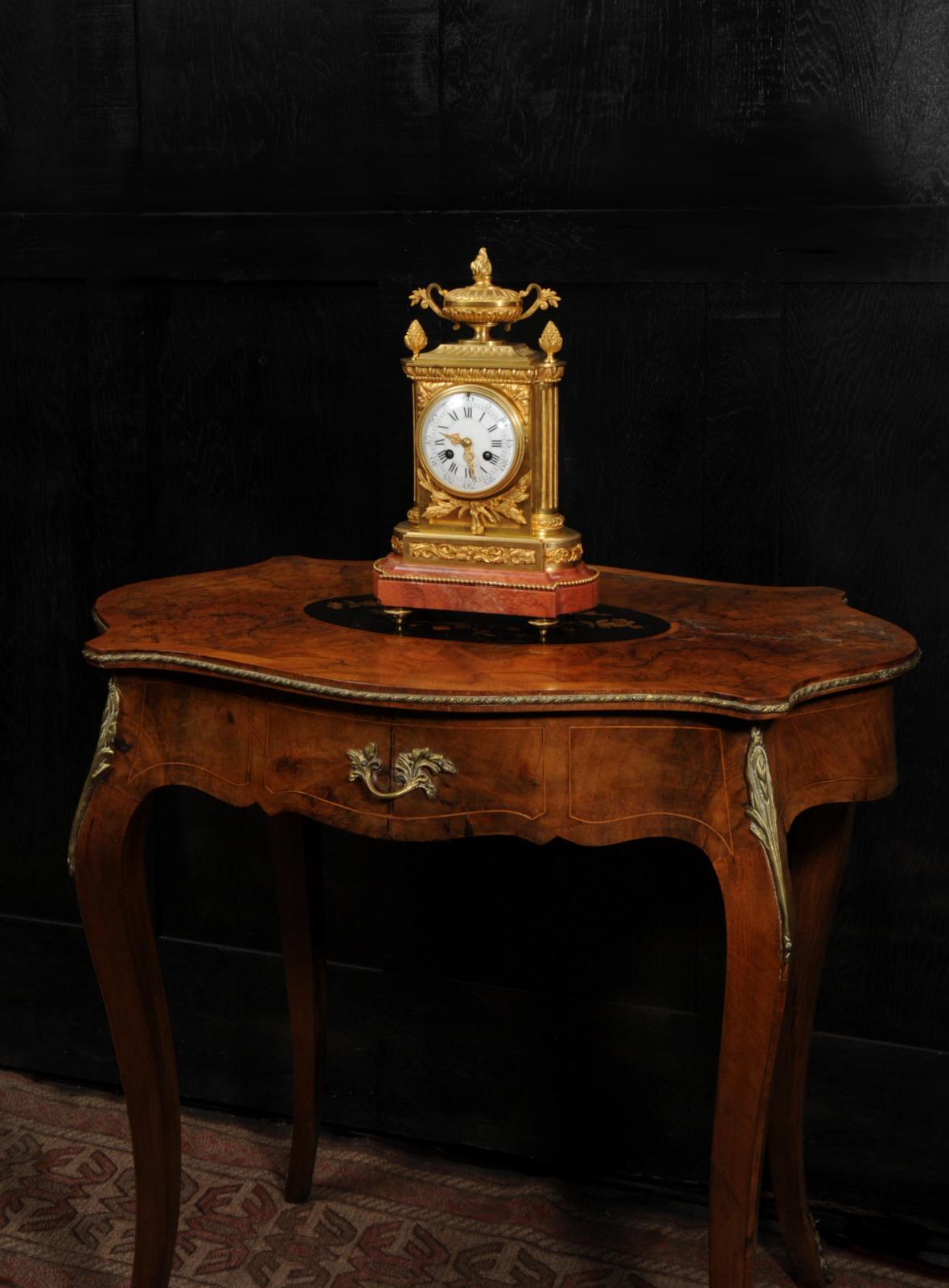Ormolu and Marble Louis XVI Antique French Clock by Charpentier & Cie, Paris 3
