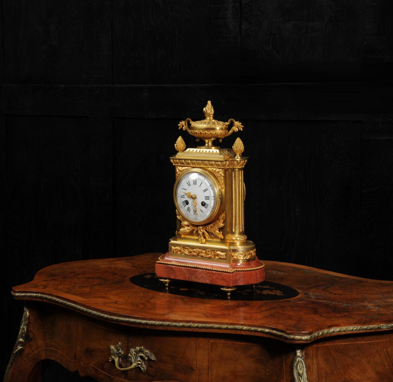 Ormolu and Marble Louis XVI Antique French Clock by Charpentier & Cie, Paris 4