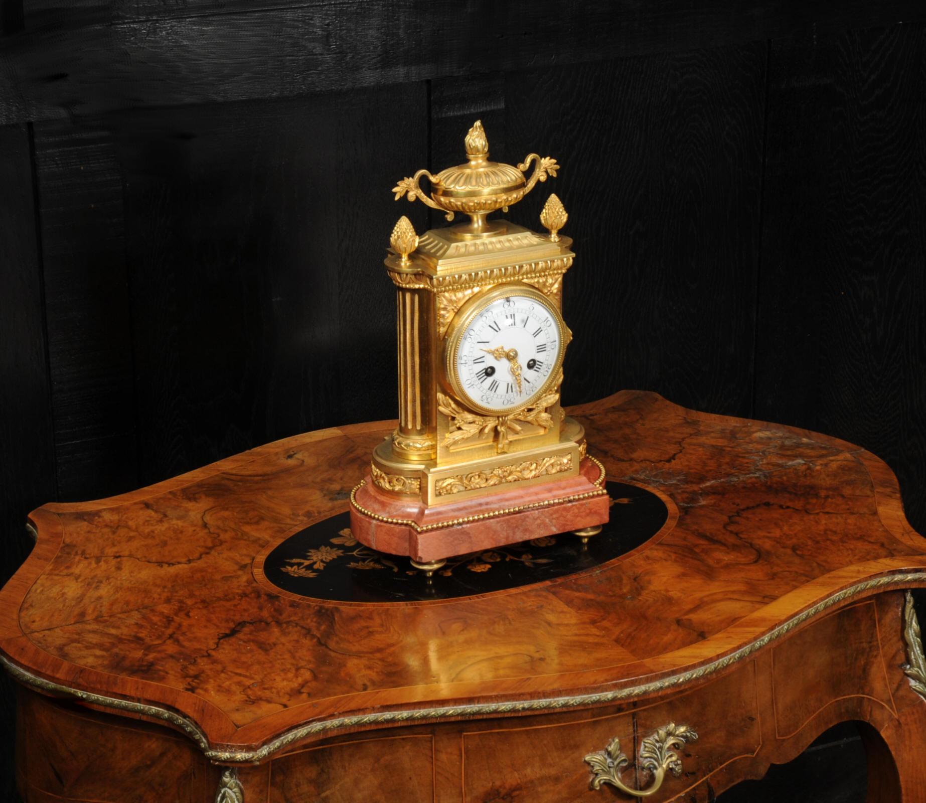 Ormolu and Marble Louis XVI Antique French Clock by Charpentier & Cie, Paris 5