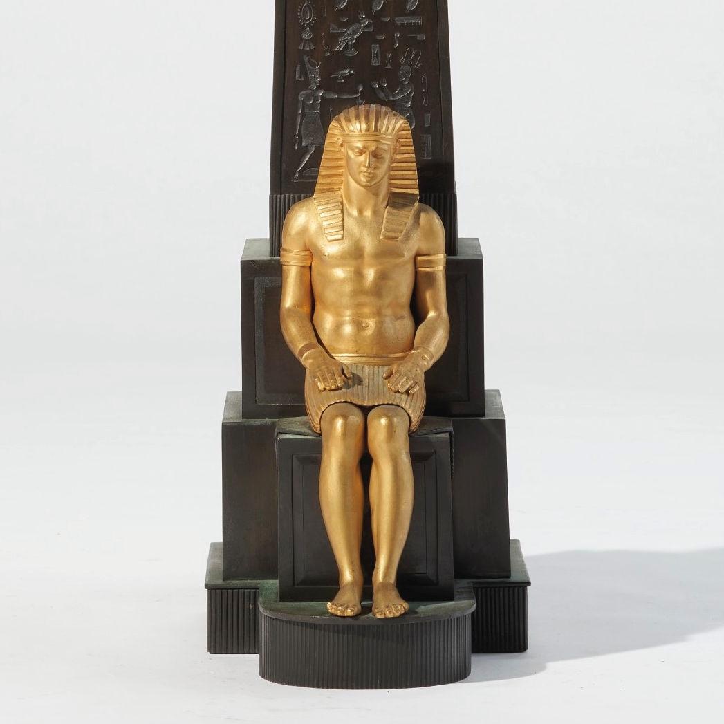 French Empire Egyptian Bronze Obelisk In Good Condition In New York, US