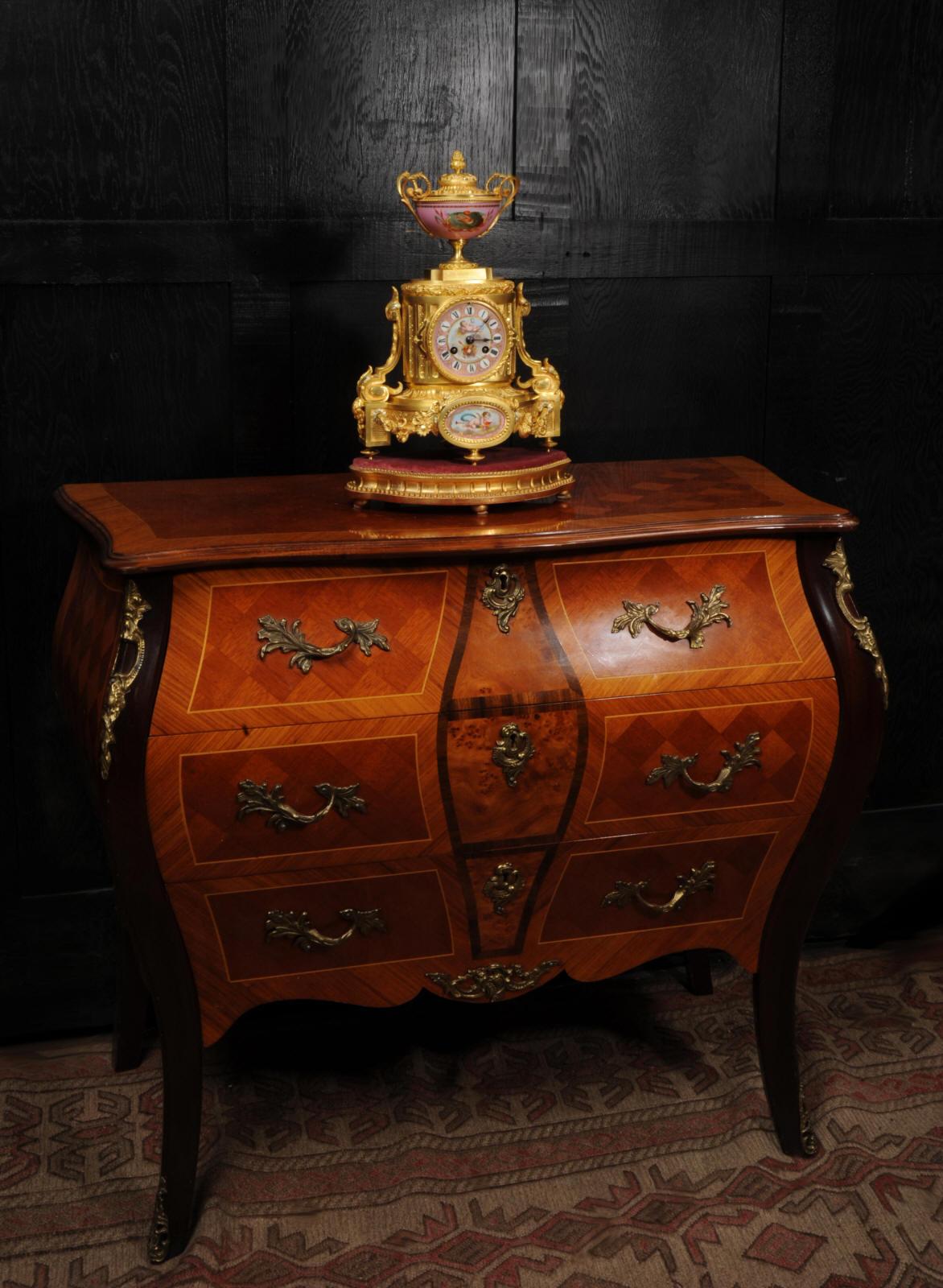 Horloge française d'antiquités en bronze doré et porcelaine de Sèvres par Achille Brocot en vente 6