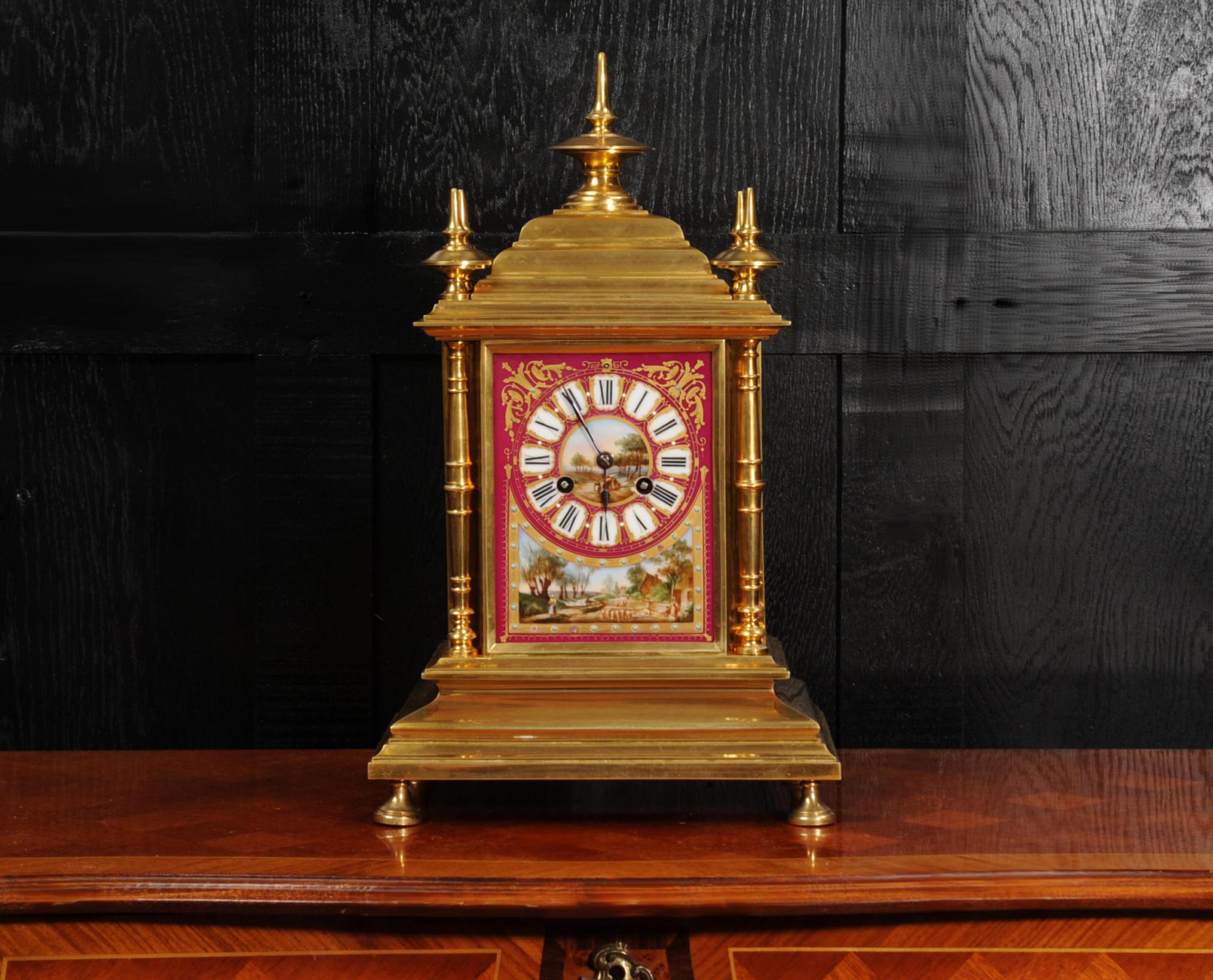 Louis XVI Ormolu and Sevres Porcelain Antique French Clock by Achille Brocot