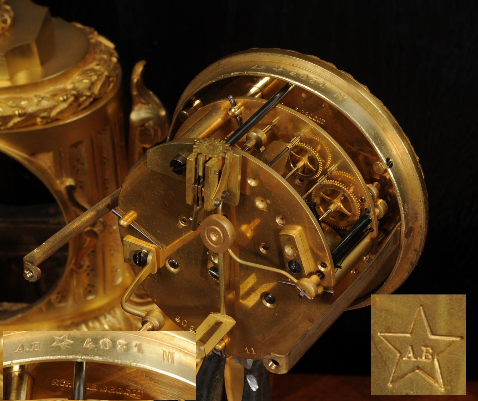 Horloge française d'antiquités en bronze doré et porcelaine de Sèvres par Achille Brocot en vente 10