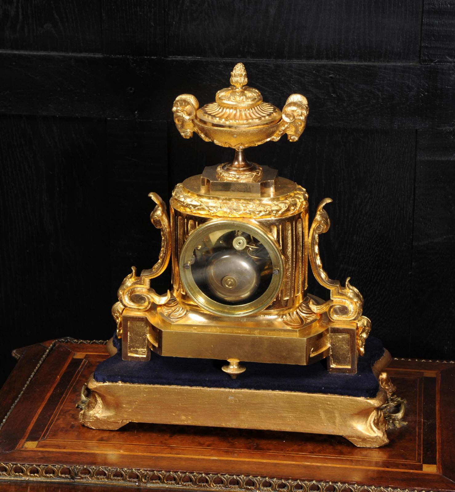 Ormolu and Sèvres Porcelain Boudoir Antique French Clock 7