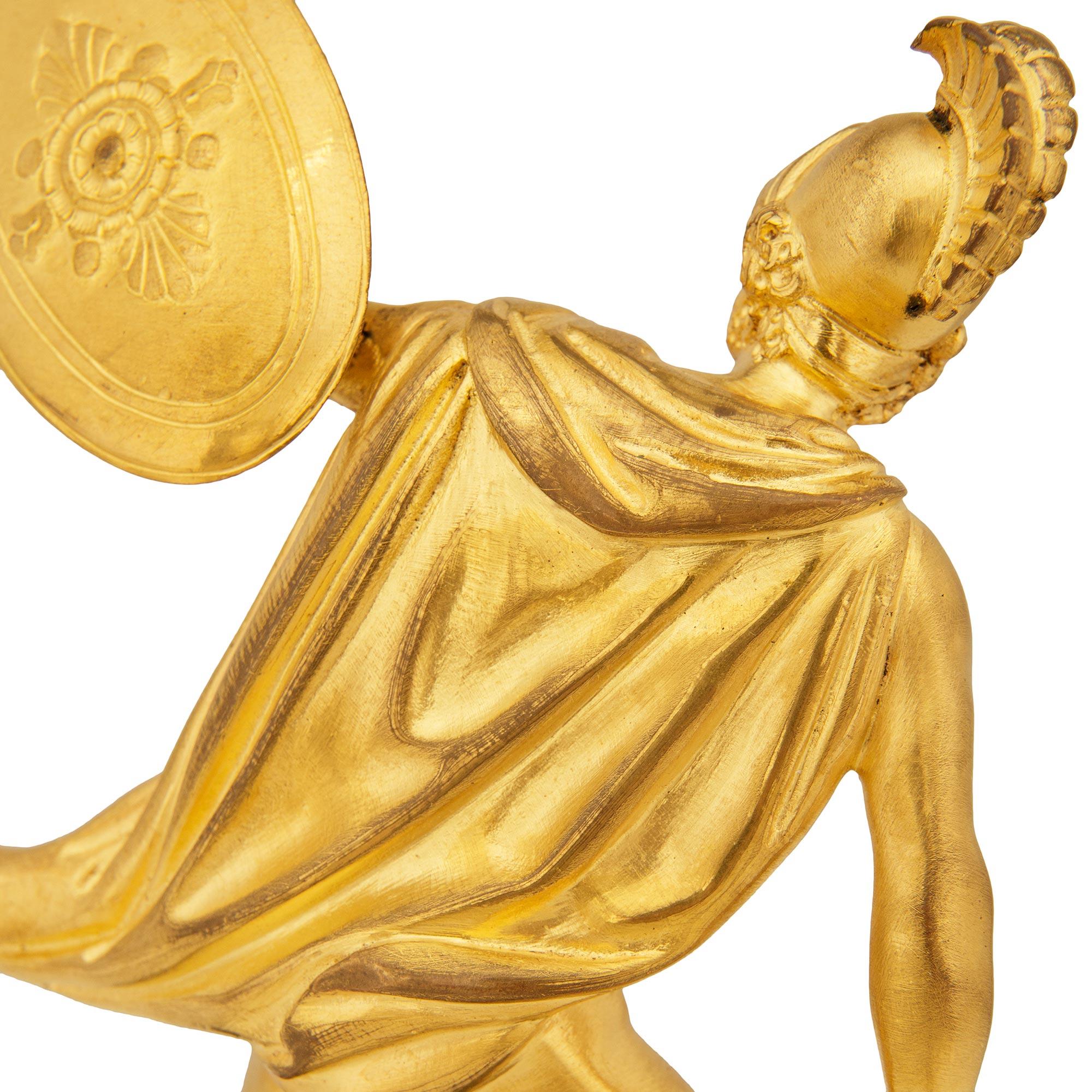 Ormolu and Verde Antico marble statues of The Intervention of the Sabines For Sale 3