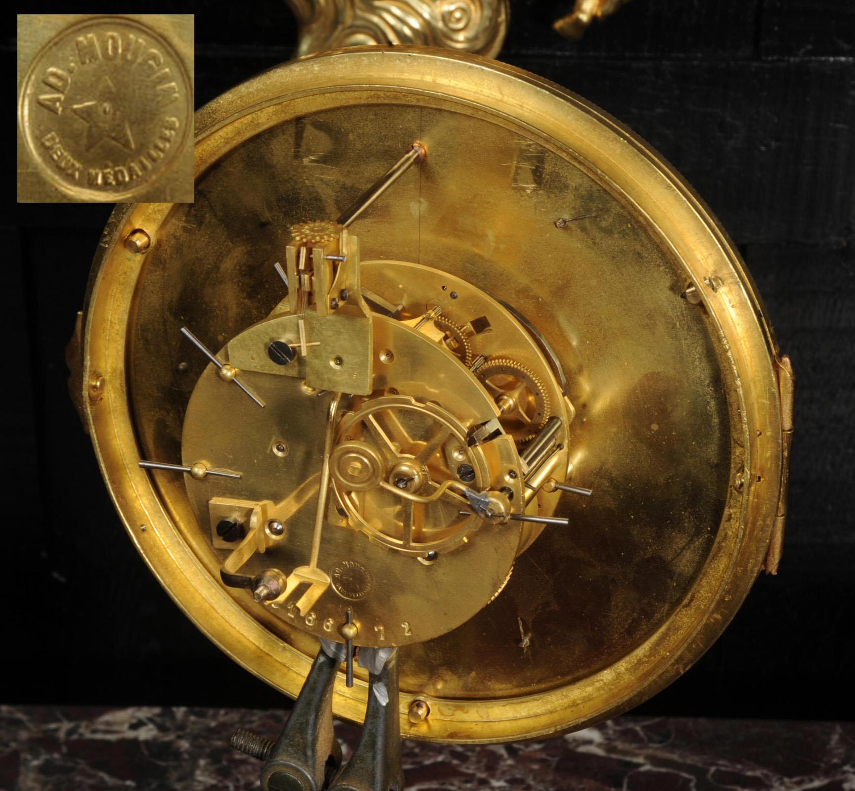 Ormolu Antique French Rococo Cartel Wall Clock For Sale 13
