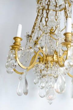 Ormolu Bronze and Baccarat Crystal Chandelier