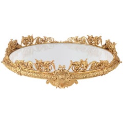 Ormolu Bronze Mirrored Plateau