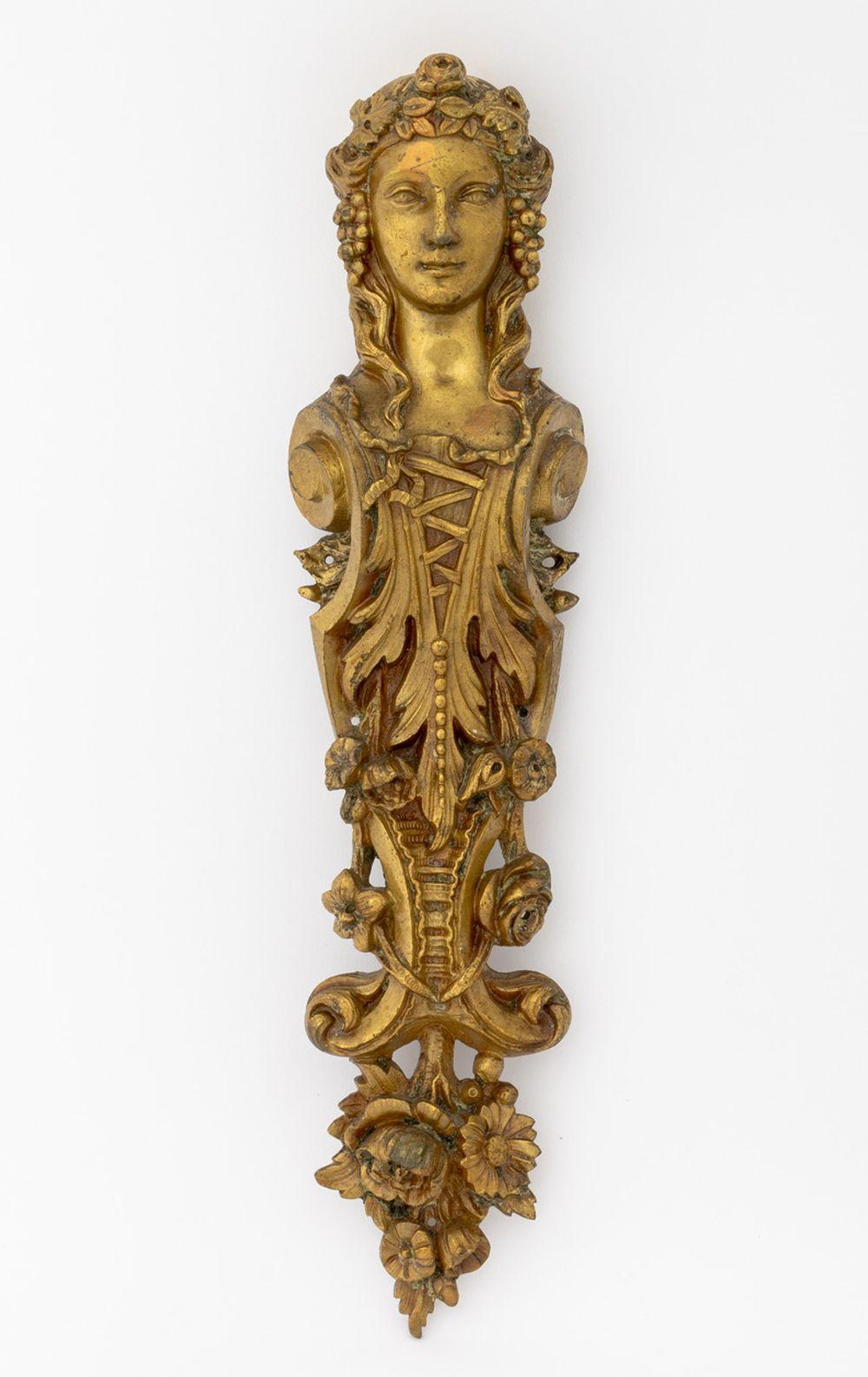 European Ormolu Bronze Neoclassical Figural Mounts, Pair For Sale