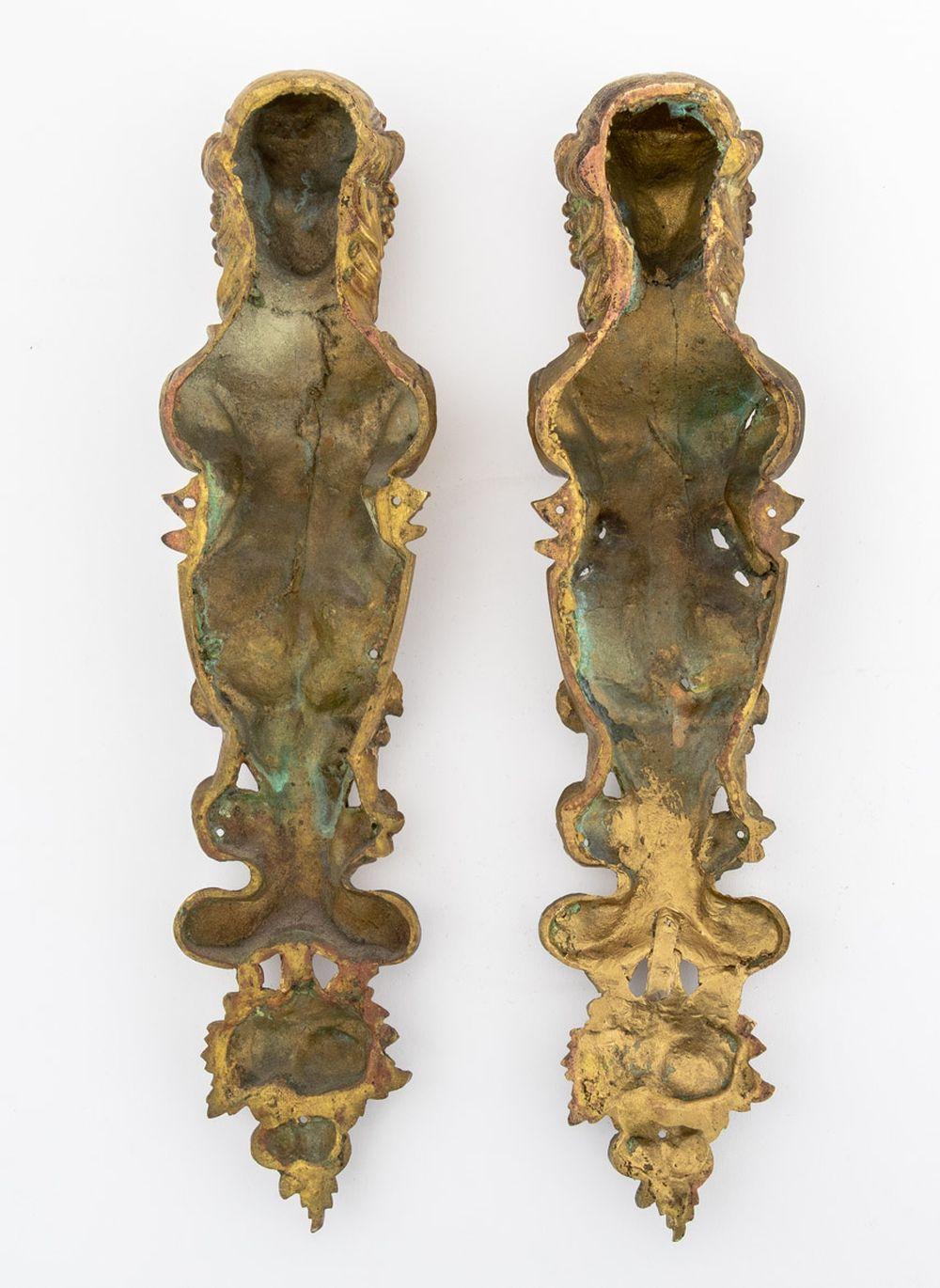 Ormolu Bronze Neoclassical Figural Mounts, Pair For Sale 2