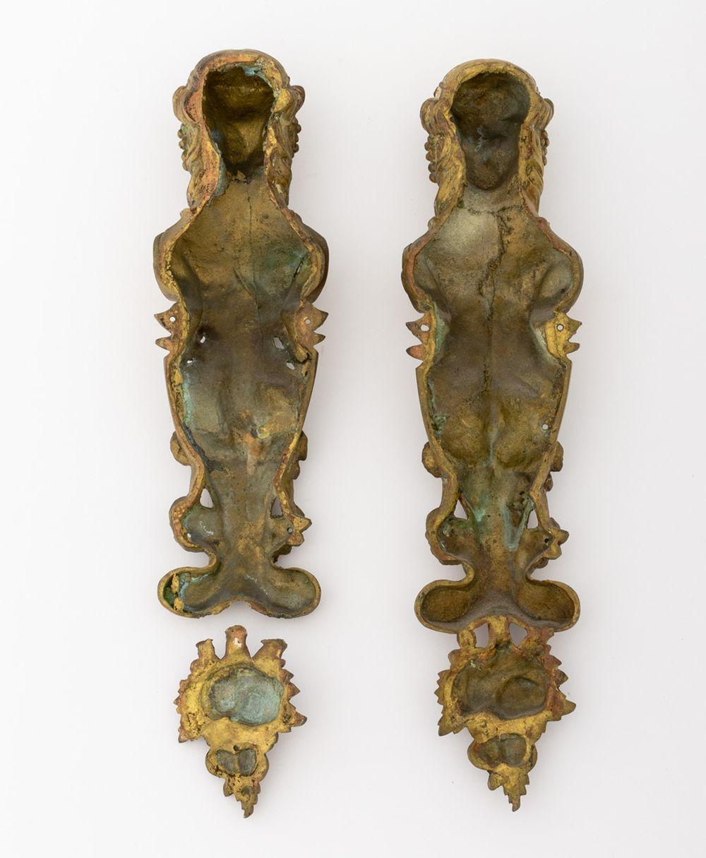 Ormolu Bronze Neoclassical Figural Mounts, Pair For Sale 3