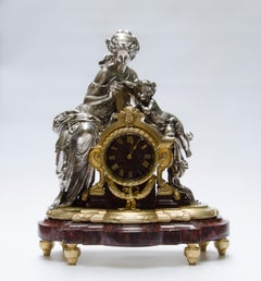 19th Century French Louis XVI Ormolu Mantel Clock by Lemerle-Charpentier & Cie.