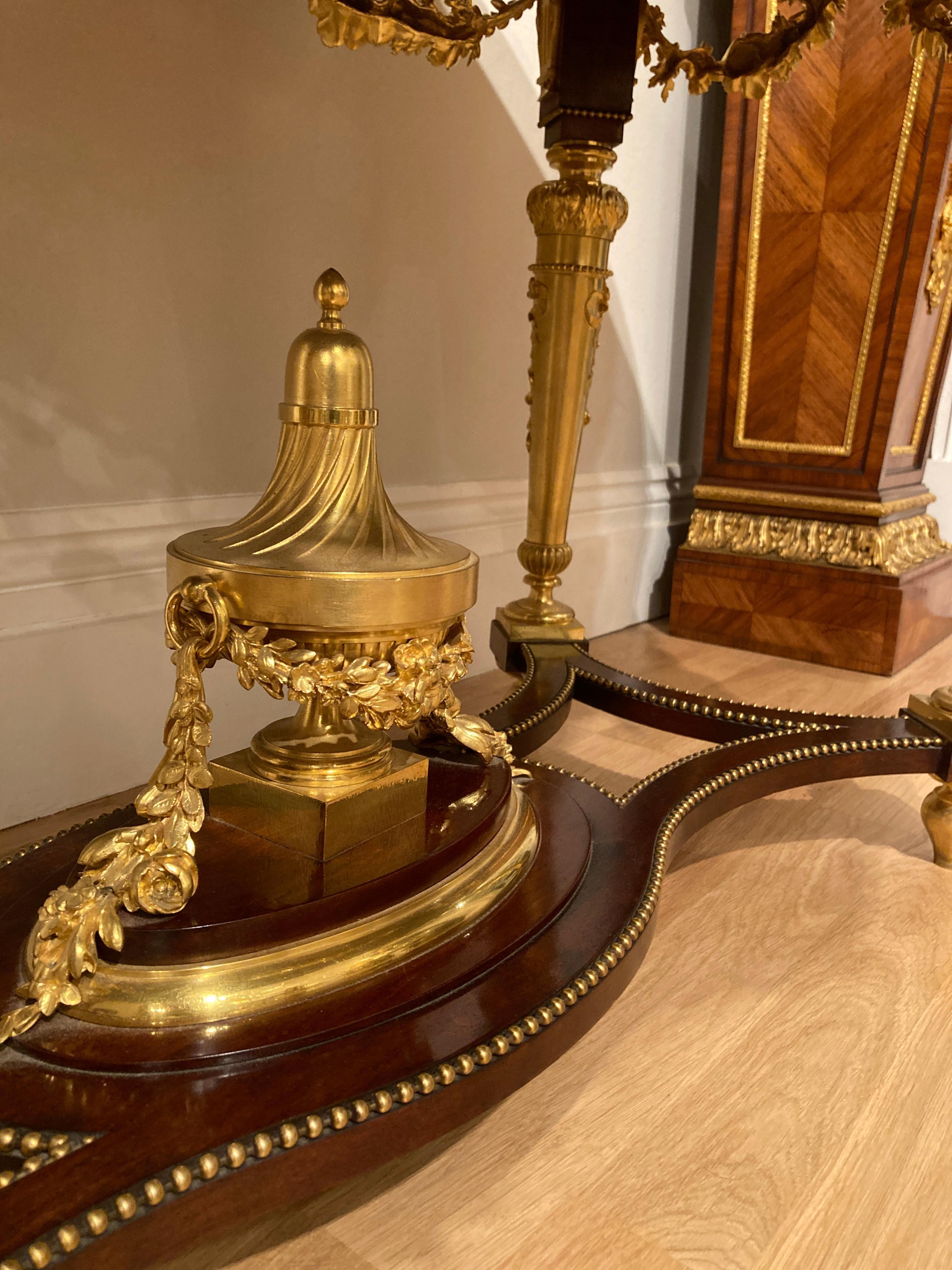 Ormolu Marble Top French Oval Centre Table For Sale 5