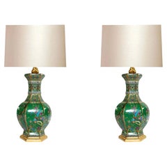 Ormolu Mount Famille Verte Porzellan-Lampen