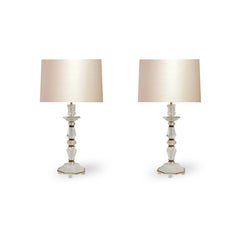 Ormolu Mount Rock Crystal Lamps