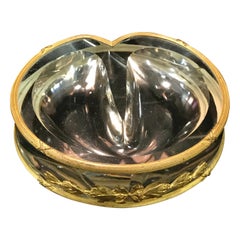 Antique Ormolu Mounted Baccarat Horse Hoof Motif Catchall / Vide-Poche