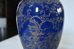 Ormolu-Mounted Blue Porcelain Lamps