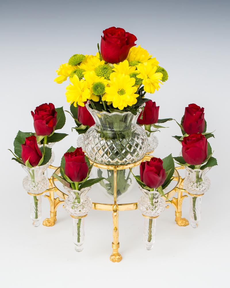 epergne with flowers