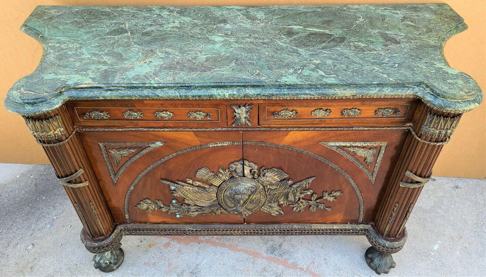 vintage marble top sideboard