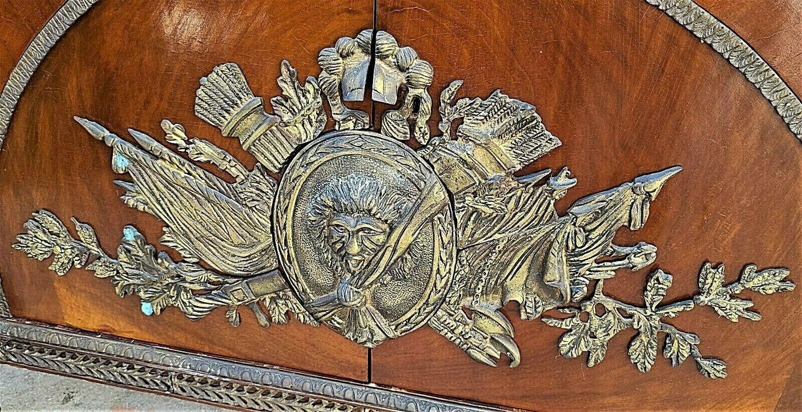 Bronze Ormolu Mounted French Regency Style Marble Top Sideboard Dry Bar