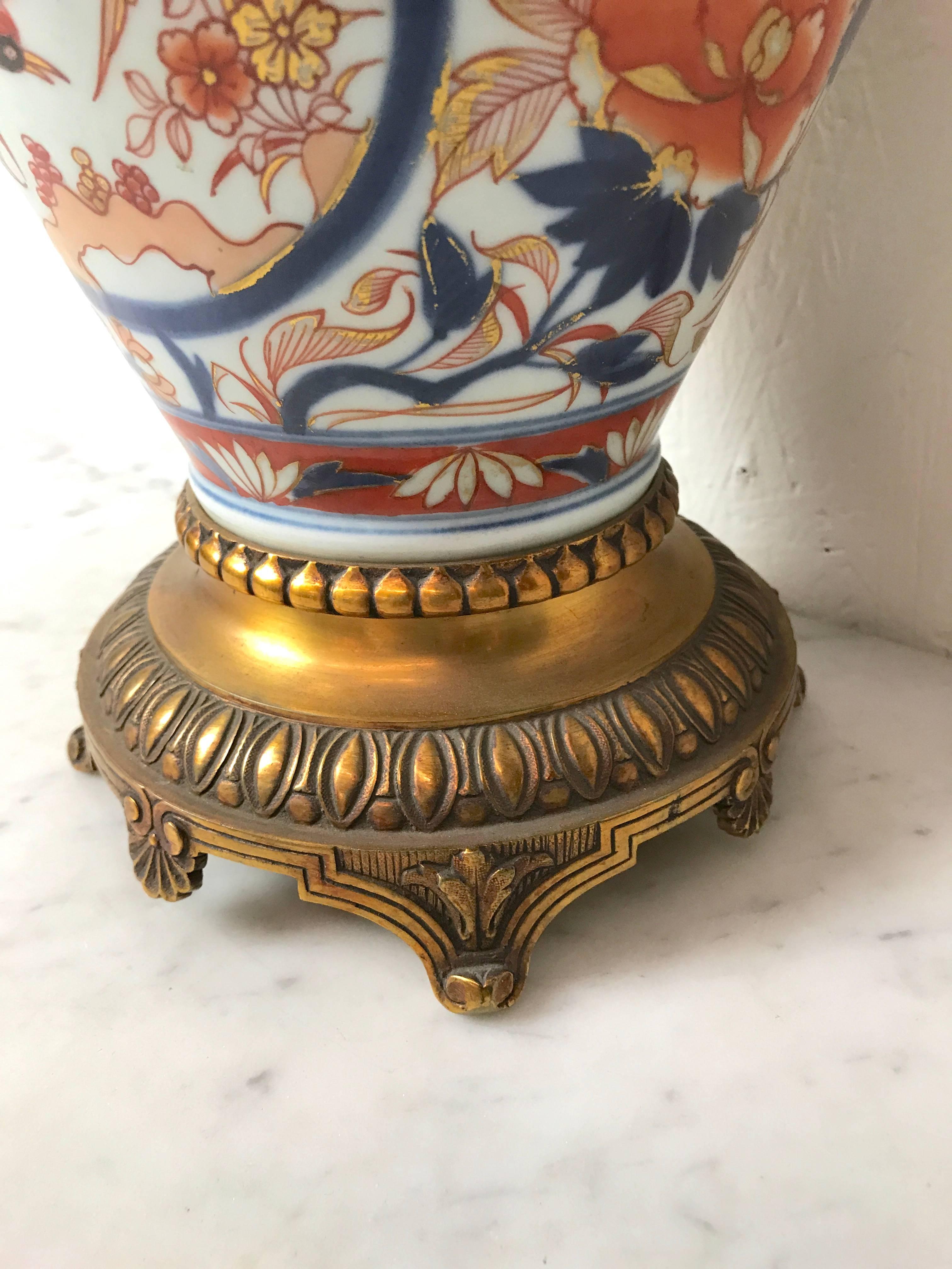 Ormolu-Mounted Imari Ginger Jar, Now as a Lamp For Sale 1