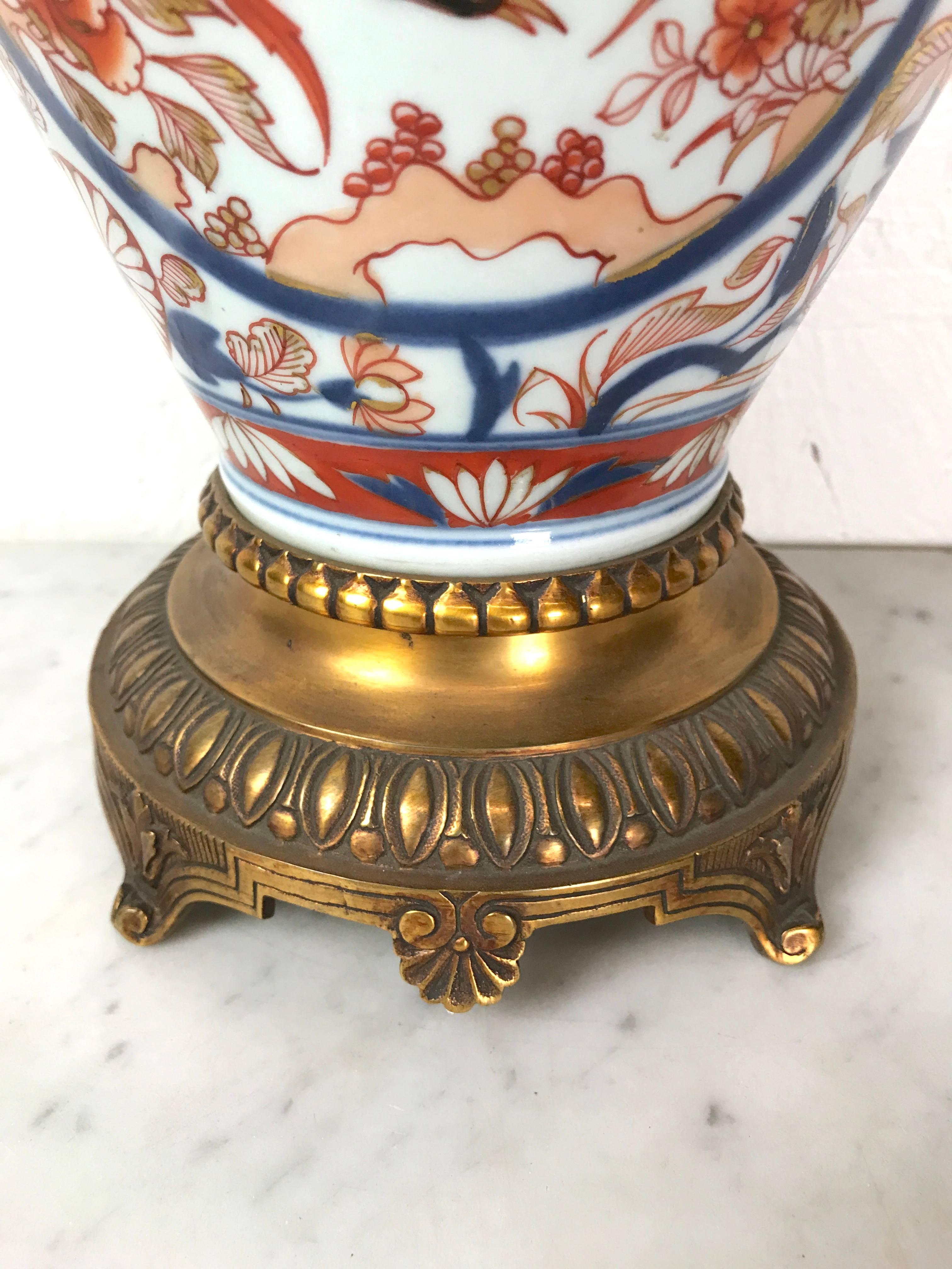 Ormolu-Mounted Imari Ginger Jar, Now as a Lamp For Sale 2