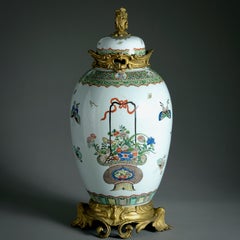 Ormolu-Mounted Kangxi Period Vase and Cover