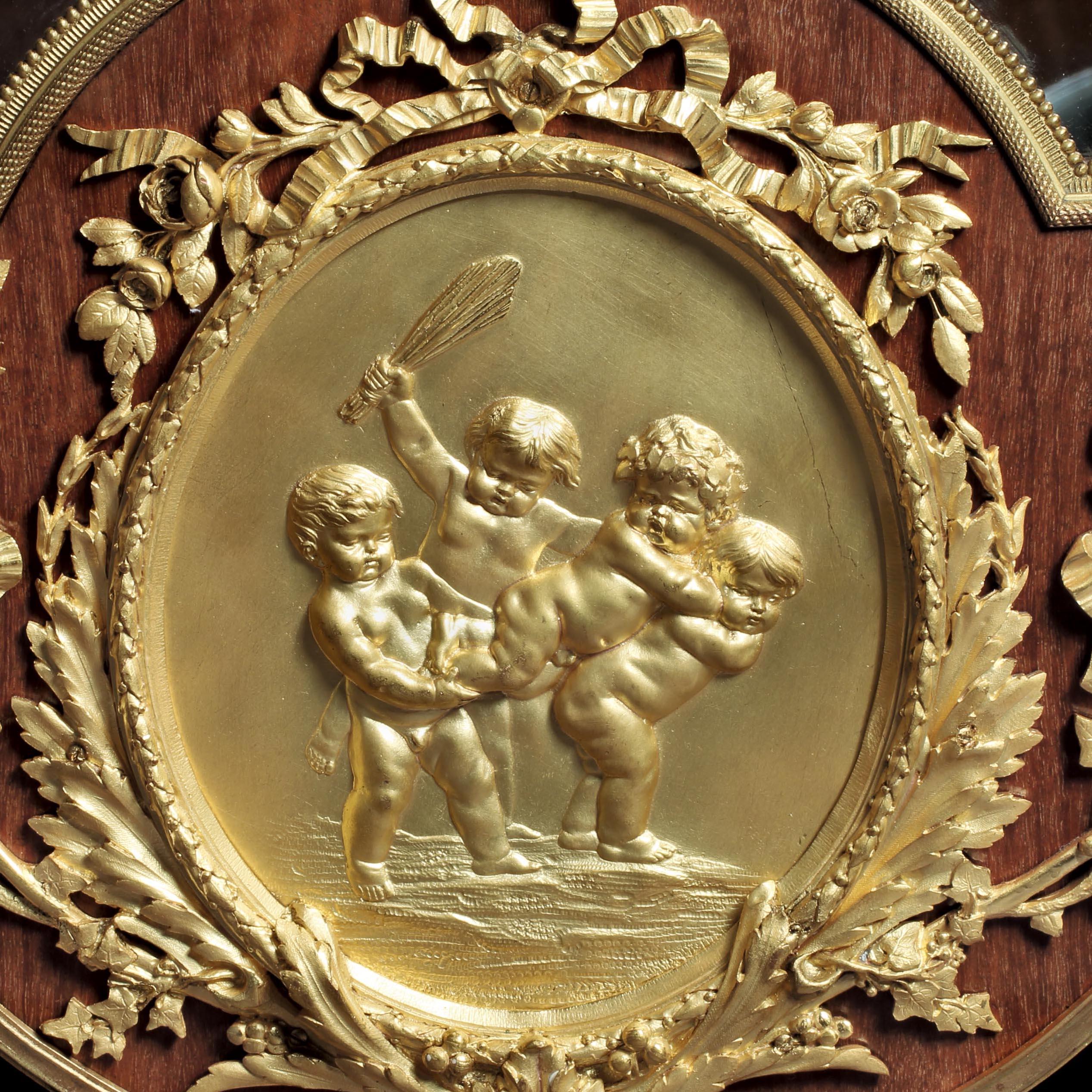 Gilt Ormolu-Mounted Mahogany Vitrine by François Linke