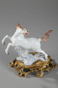 Ormolu-Mounted Porcelain Horses by Samson Manufactory