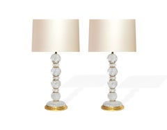 Ormolu-Mounted Rock Crystal Quartz Lamps by Phoenix