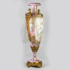 Ormolu-Mounted Sèvres-Style Pink-Ground Vase