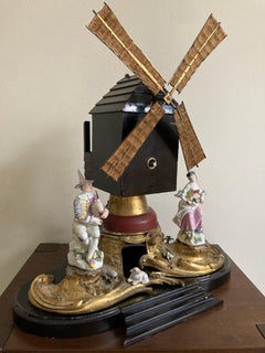 Ormolu Windmill with Meissen Harlequin and Columbine