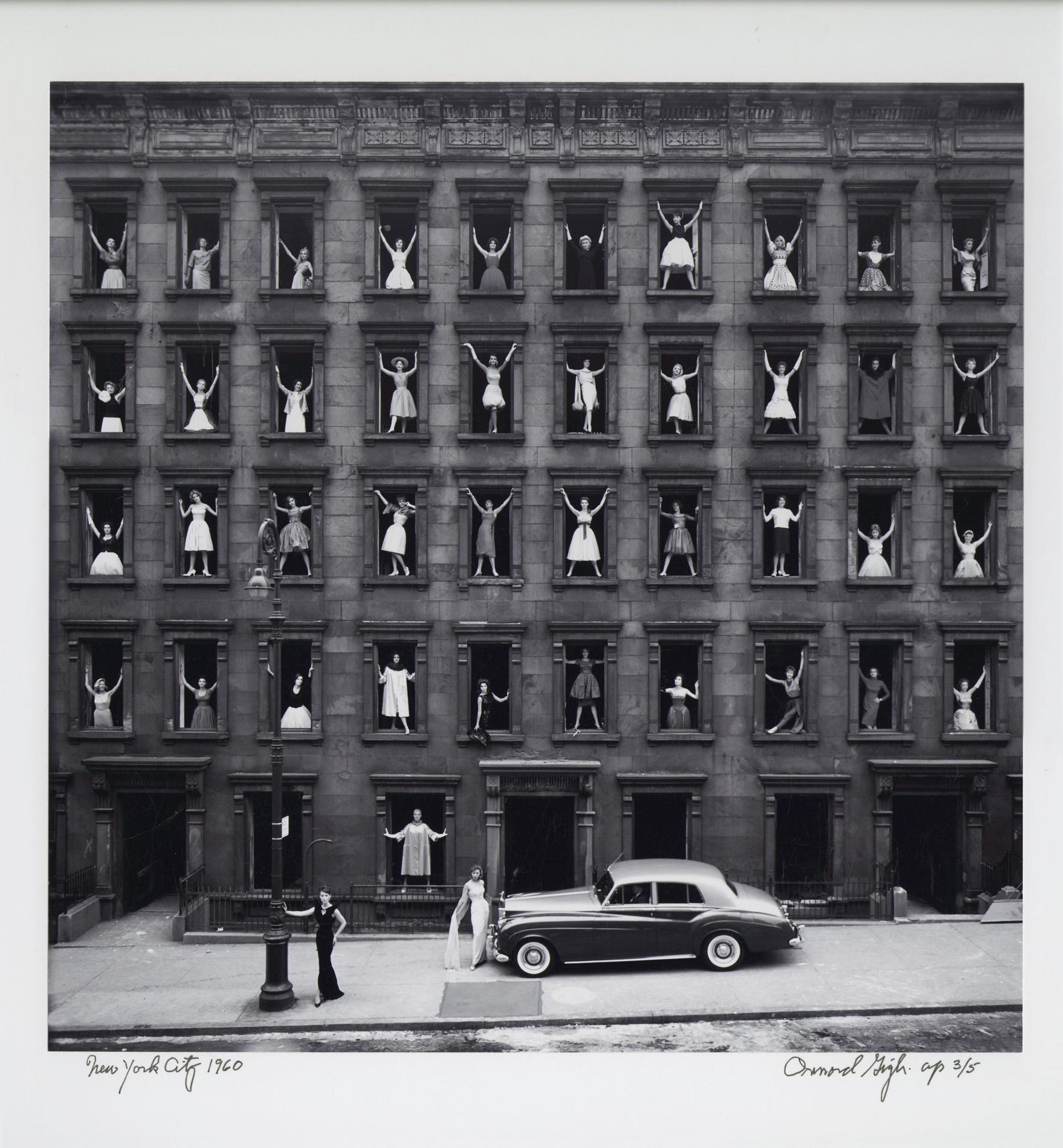 Ormond Gigli Black and White Photograph - Girls in the Windows