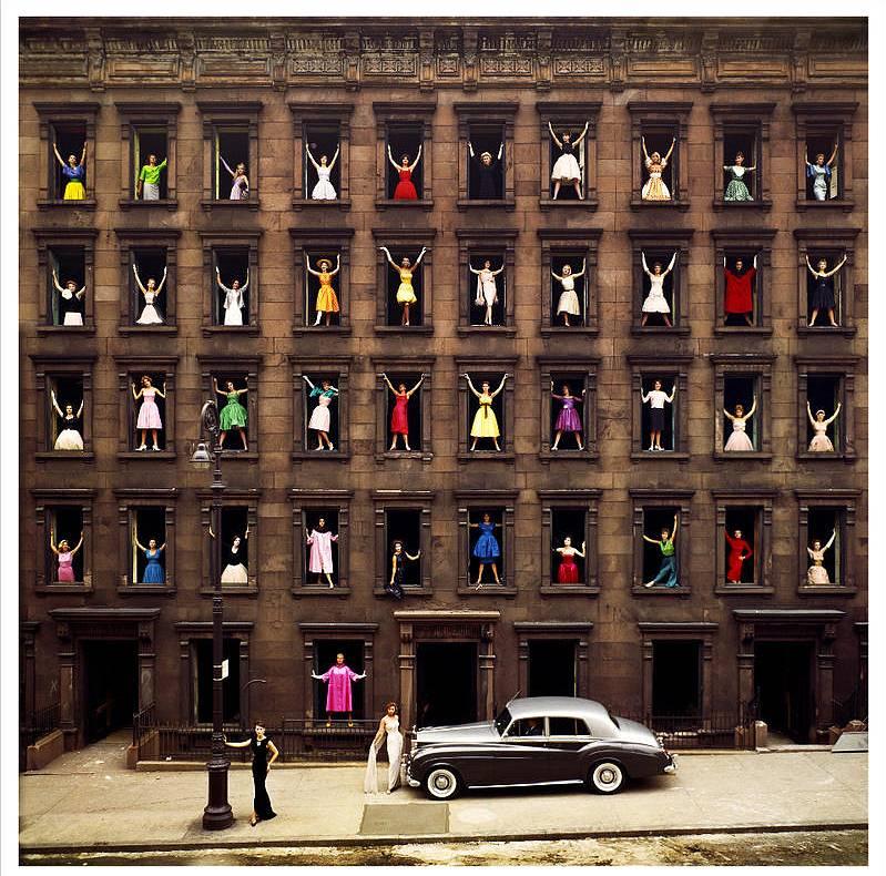 Ormond Gigli Color Photograph - Girls in the Windows