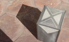 Ornament Stool/Side/Coffee Table - Hand Embroidery on Metal Wire Mesh