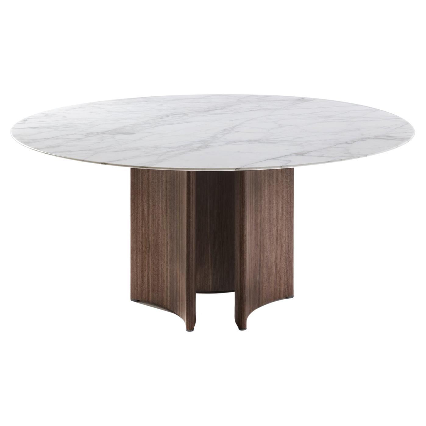 Ornament White Marble Dining Table For Sale