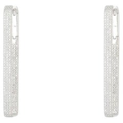 1.30ct Diamond Ornamental 14K White Gold Drop Earrings