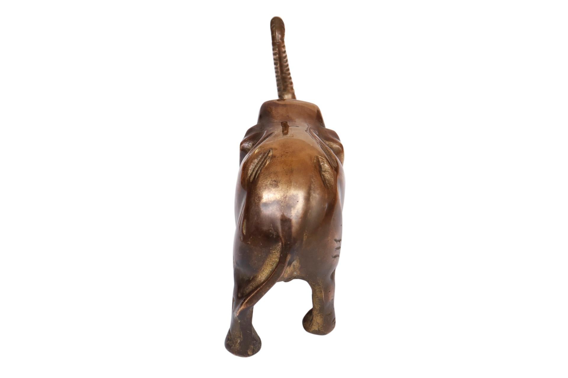 Ornamental Bronze Indian Elephant In Good Condition For Sale In Bradenton, FL