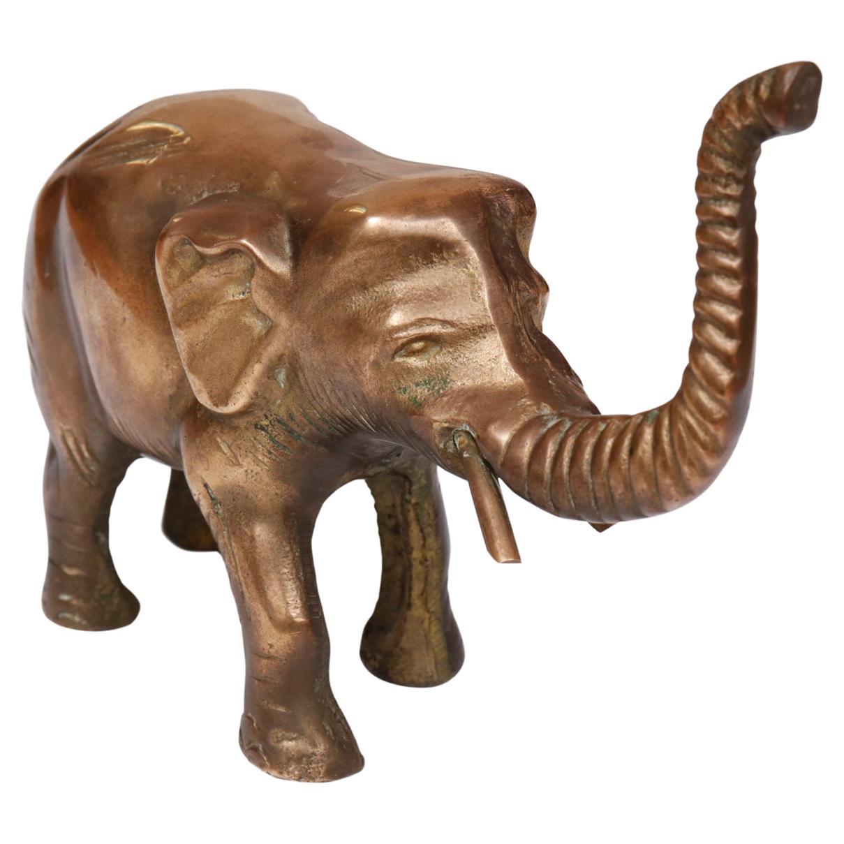 Éléphant indien ornemental en bronze en vente