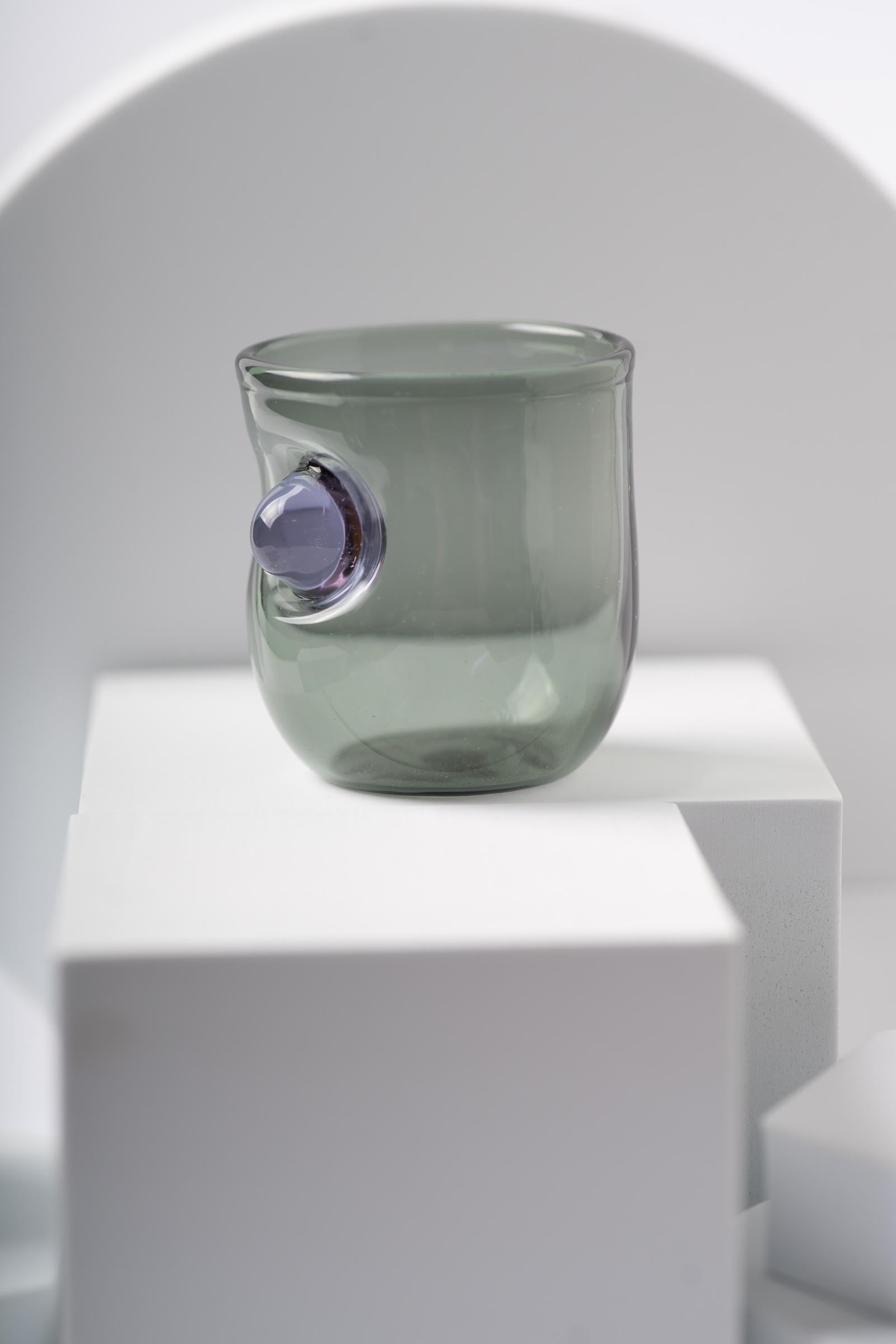 Contemporary Ornamental by Lameice Abu Aker Mouth-Blown Espresso Cup 