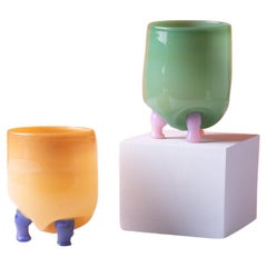 Ornamental by Lameice Abu Aker Mouth-Blown Pastel Cups " Eye Candy"