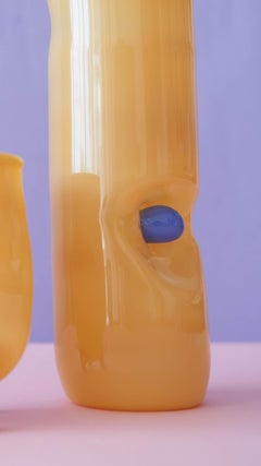 Ornamental by Lameice Abu Aker Mouth-Blown Pastel Pitcher "Eye Candy"